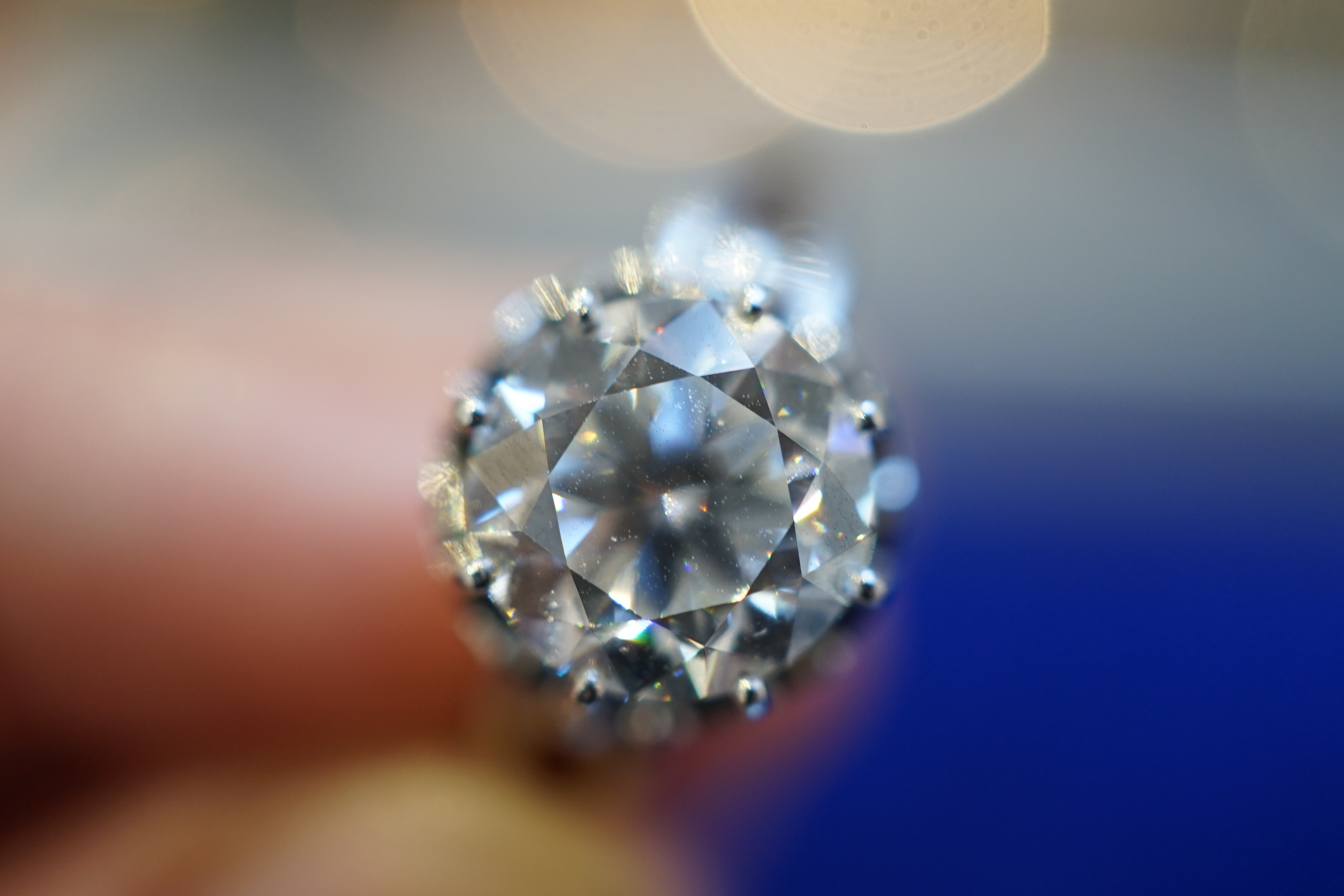 A platinum and solitaire diamond set ring
